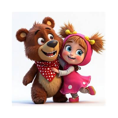 Desenho da Masha e o Urso para colorir